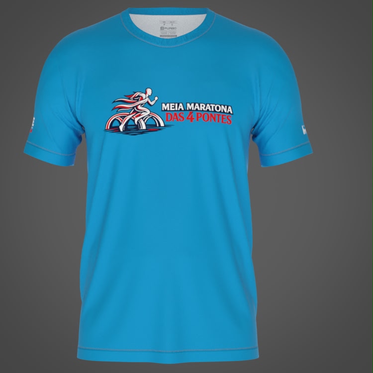 Camiseta oficial 2ª Meia Maratona das 4 Pontes de Indaial 2026