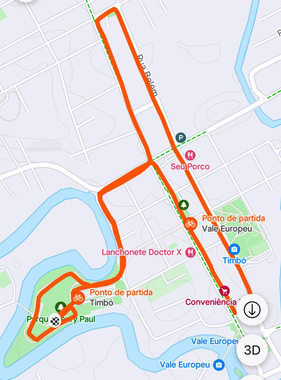Percurso 5km - Meia Maratona Timbó 2026